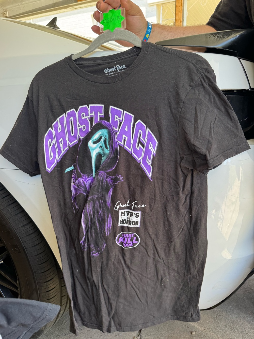 BoxLunch Scream Movie Men's Ghost Face "MVP's of Horror" T-shirt Size Medium
